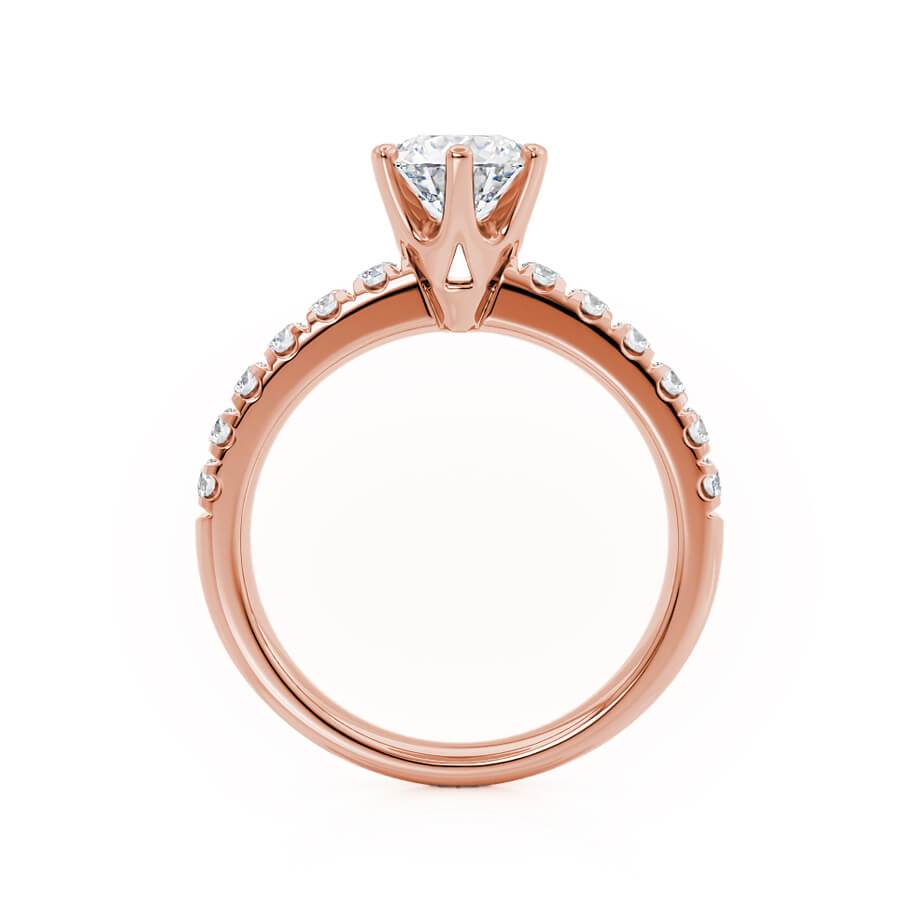 1.9 CT Round Pave Lab Grown Diamond Engagement Ring