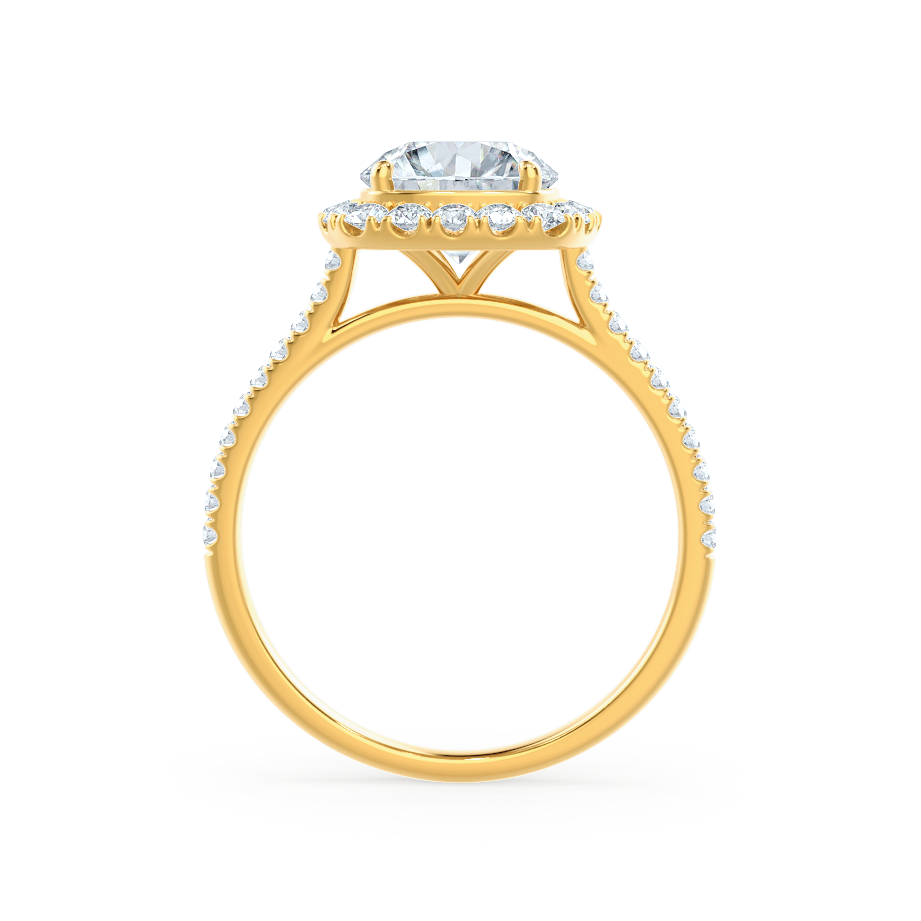 2 CT Round Halo & Pave Lab Grown Diamond Engagement Ring