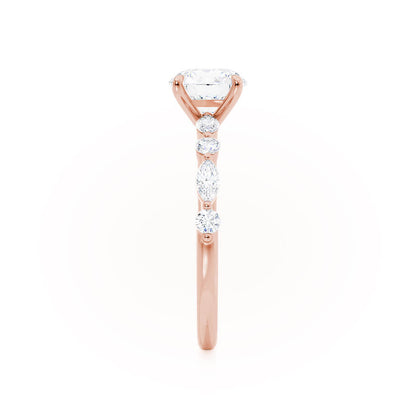 1 CT Oval Pave Lab Grown Diamond Engagement Ring