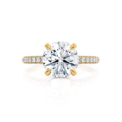 1.2 CT Round Pave Lab Grown Diamond Engagement Ring