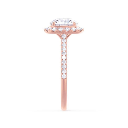 2.3 CT Elongated Cushion Halo & Pave Lab Grown Diamond Engagement Ring
