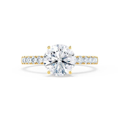 1.2 CT Round Pave Lab Grown Diamond Engagement Ring