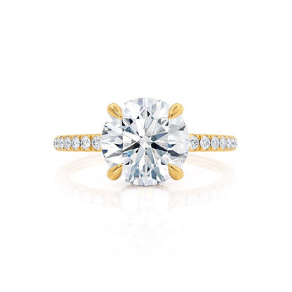1 CT Round Pave Lab Grown Diamond Engagement Ring