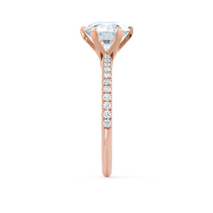 2.2 CT Round Pave Lab Grown Diamond Engagement Ring