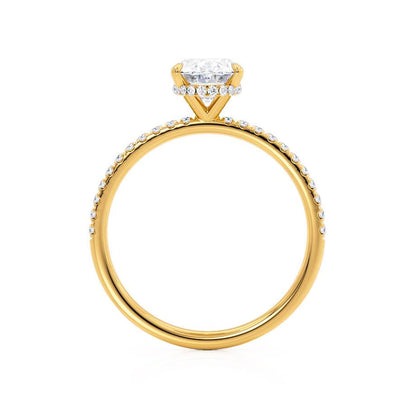 1.5 CT Oval Pave Lab Grown Diamond Engagement Ring