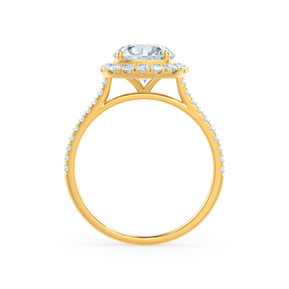 2 CT Round Halo & Pave Lab Grown Diamond Engagement Ring