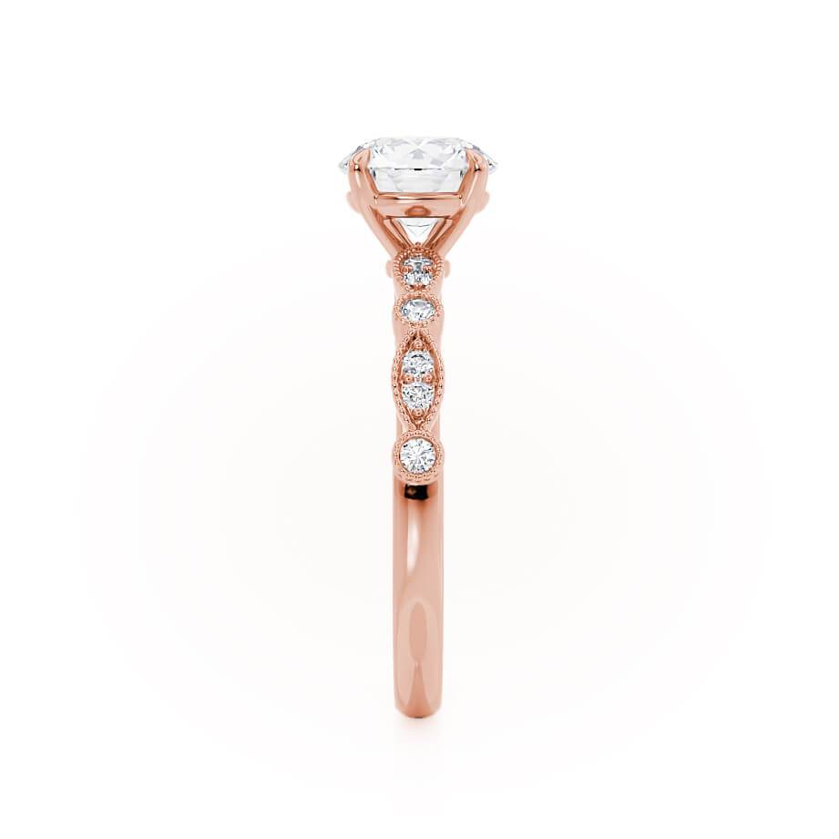 1 CT Round Pave Lab Grown Diamond Engagement Ring