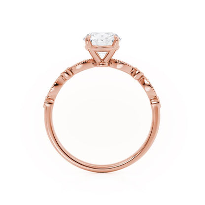 1 CT Round Pave Lab Grown Diamond Engagement Ring