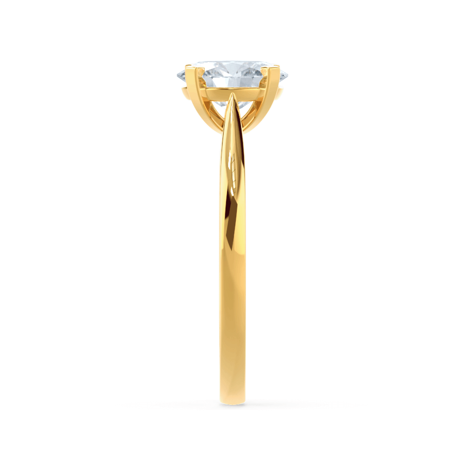 1.5 CT Oval Solitaire Lab Grown Diamond Engagement Ring