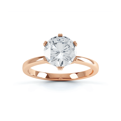 1.5 CT Round Pave Lab Grown Diamond Engagement Ring
