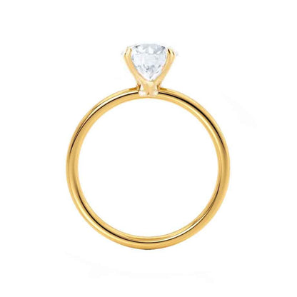 1.5 CT Oval Solitaire Lab Grown Diamond Engagement Ring