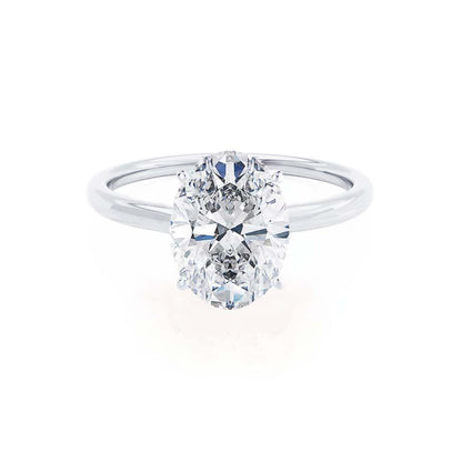 1.5 CT Oval Pave Lab Grown Diamond Engagement Ring