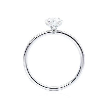 0.94 CT Pear Solitaire Lab Grown Diamond Engagement Ring