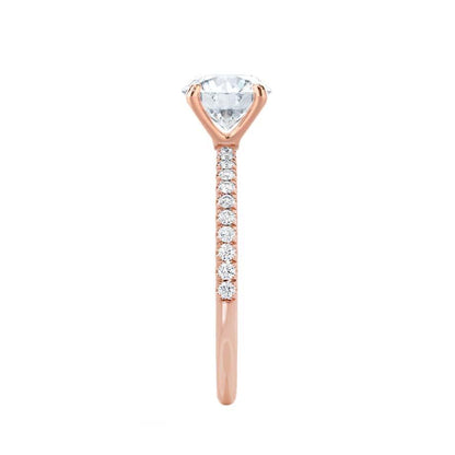 1.2 CT Radiant Pave Lab Grown Diamond Engagement Ring