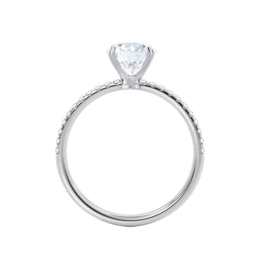1 CT Round Pave Lab Grown Diamond Engagement Ring