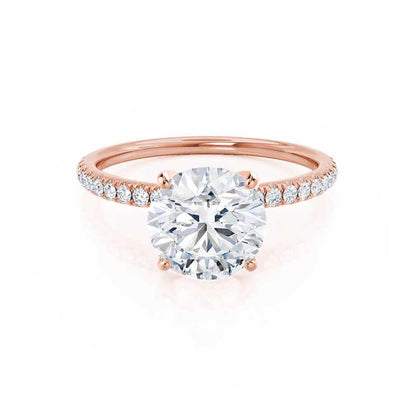 1 CT Round Pave Lab Grown Diamond Engagement Ring