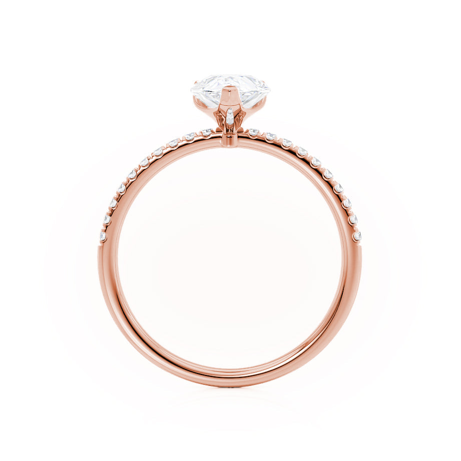 1.2 CT Pear Pave Lab Grown Diamond Engagement Ring