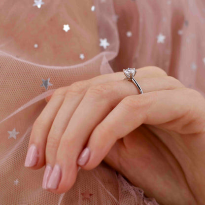 1.5 CT Round Solitaire Lab Grown Diamond Engagement Ring