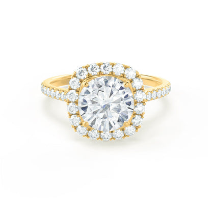 2 CT Round Halo & Pave Lab Grown Diamond Engagement Ring
